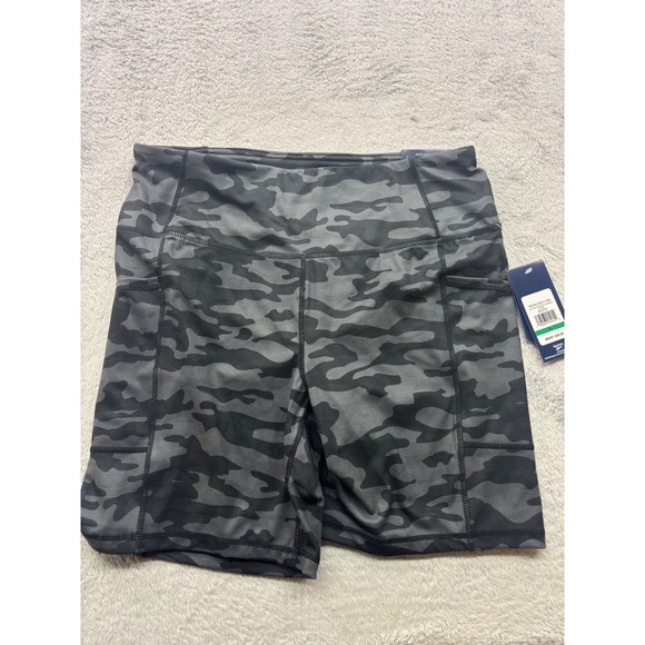 Reebok Pants - Reebok Womens Black Camo Cycling Fitted High Rise Shorts XL New with tags